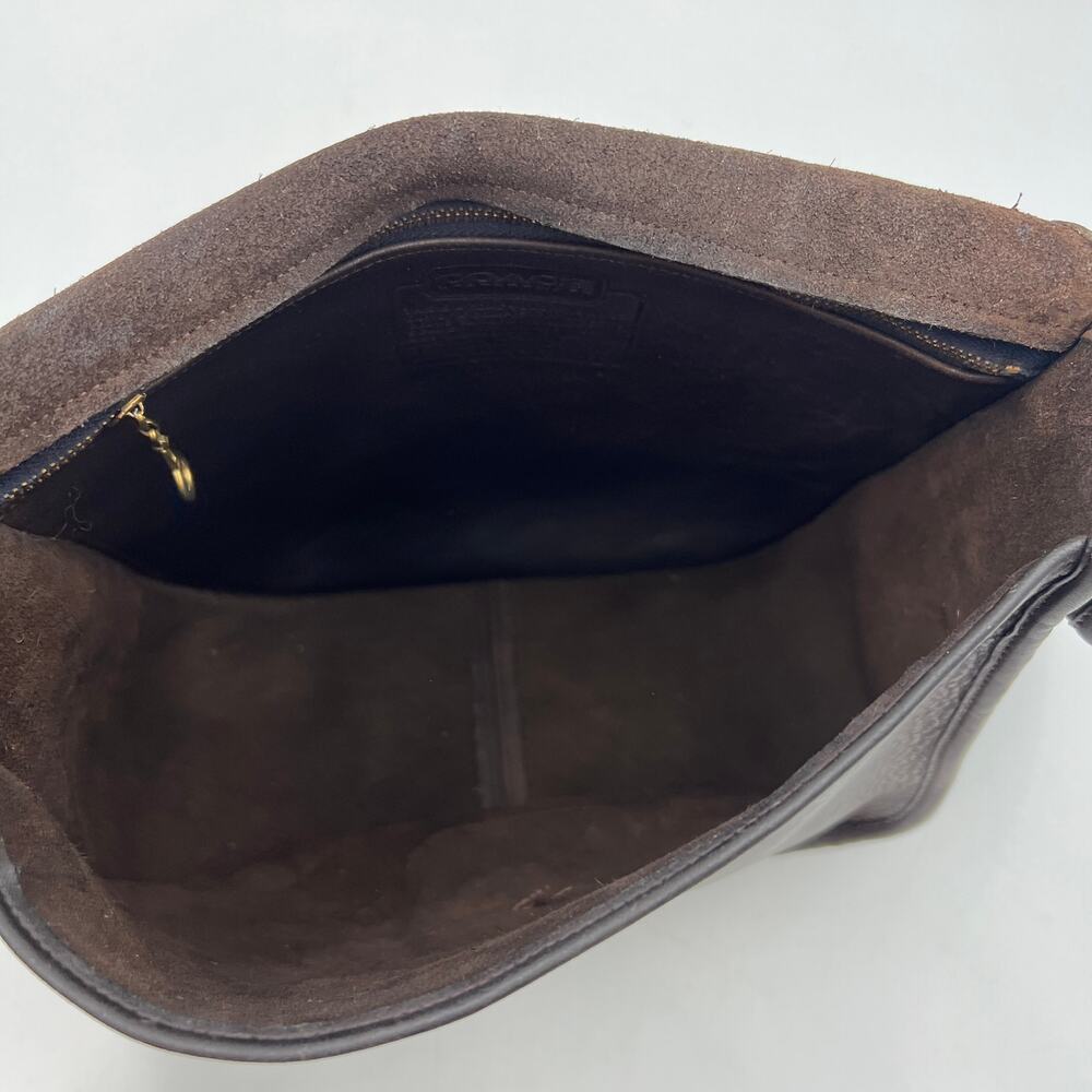 Vintage Coach Courier Pouch 8920 Leather Bag Dark Brown Mocha - Picture 6 of 12